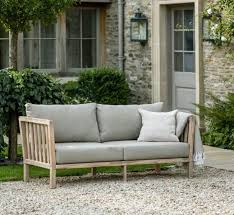 Modern Garden Sofa In Whitewashed