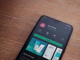 phone displays the lg thinq app