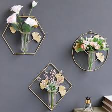 Wall Mounted Glass Vase Home Decor