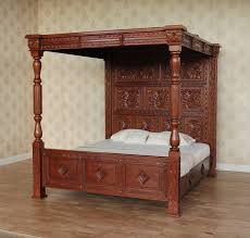 Solid Mahogany Four Poster Bed Hand