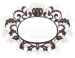 ornate oval frame stock vector