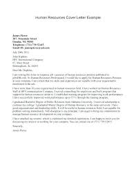 Example Of Cover Letter Human Resources My Wordpress Website
