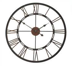 iron clock april oak
