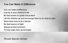 difference poem by ronell warren alman