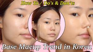base makeup trend in korea how to with