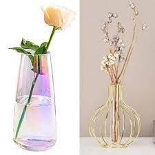 flower glass vase for decor home