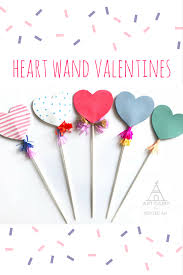 Heart Wand Kids Valentines Red Ted Art