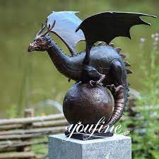 Guardian Bronze Dragon Sculptures