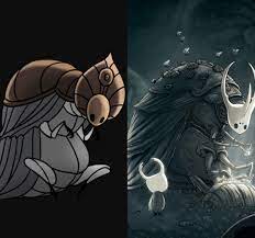 Left is Godseeker and right is concept art : r/HollowKnight