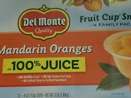 fruit cup snacks mandarin oranges