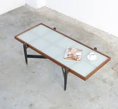 Accent your living room with a coffee, console, sofa or end table. Vintage Teak Coffee Table With Frosted Glass Top For Sale At Pamono