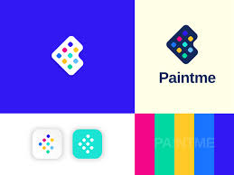 paint app logo p logo icon p modern