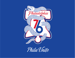 The logo portrays the patriotic nature of the united states, prominently featuring the colors red, blue and white. Philadelphia 76ers Logo Vector Ai Free Download