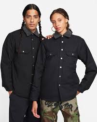 nike sb padded flannel skate jacket black anthracite