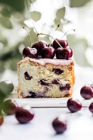 cherry ricotta pound cake with cream