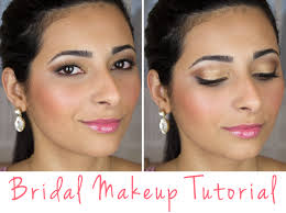 bridal makeup tutorial brown and gold