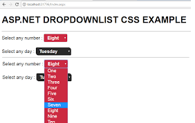 asp net styling dropdownlist using css