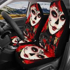 Girl Sugar Skull Car Seat Covers Car