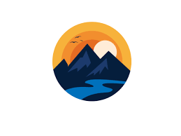 mountain logo design graphic by