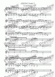 Trombone Grade 3 Scales Arpeggios Treble Clef With Slide Positions Abrsm Format For Solo Instrument Trombone By Ray Thompson Sheet Music