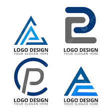 letter pc minimalist logo design