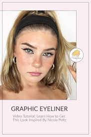 nicola peltz graphic eyeliner tutorial
