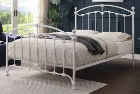 stella white king cast and wrought iron bed