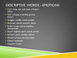 Essay descriptive words for people              