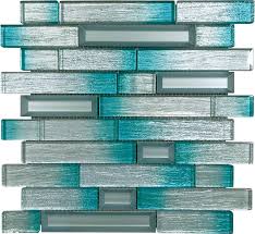 Ritz Aqua Brick Tiles Aqua And Silver