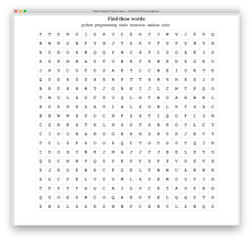 Great for teaching kids new words and their spellings! Word Search Generator Python And Turtle