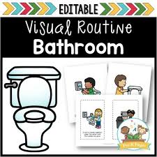 Bathroom Visual Routine Preschool Routine Pre K Pages