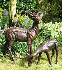 Casting Bronze Deer Garden Statue