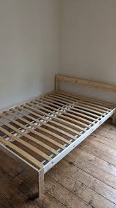 Solid Pine Ikea Queen Sized Bed In