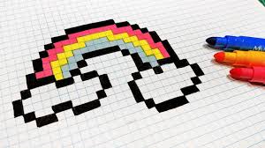 Pixel art facile et rapide meilleur de image licorne the. Handmade Pixel Art How To Draw A Rainbow Pixelart Youtube