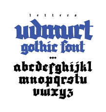 gothic display english alphabet
