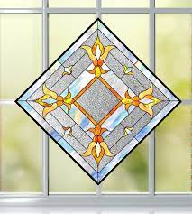 Faux Stained Glass Window Cling Golden