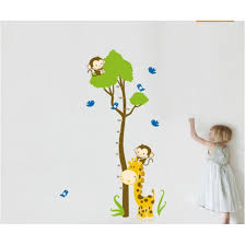 Animals With Tree Growth Chart Wall Decal By Wallstudios Co Uk