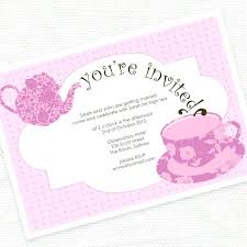 Bridal Tea Party Invitation Template Tea Party Invitation Template