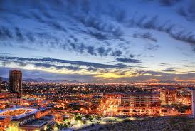 sunset over phoenix arizona city