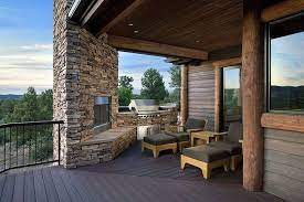 Outdoor Stone Fireplaces Deck Fireplace