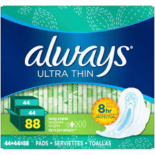 Always Ultra Thin Long Super With Flexi Wings Pads 88 Ct