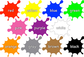 Color Names On Paint Splats Free