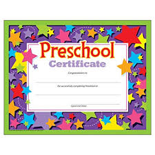 Preschool Certificates Pack Of 30
