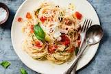 angel hair pasta with basil   tomatoes