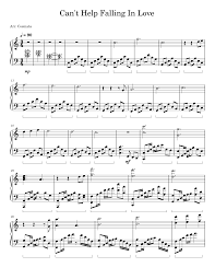 Can't Help Falling In Love Sheet music for Piano (Solo) | Musescore.com