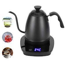 Elektrikli kaz boynuz su ısıtıcısı LED dijital ekran elektrikli su kahve  çay kaynatma kazanı Pot kullanımı ab AC220 240V|Electric Kettles