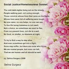 social justice homelessness sonnet poem
