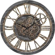 24 Inch Moving Gears Clock Large Wall