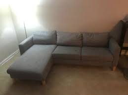 ikea isunda grey karlstad sofa with