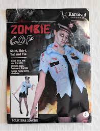 zombie cop halloween costume sz